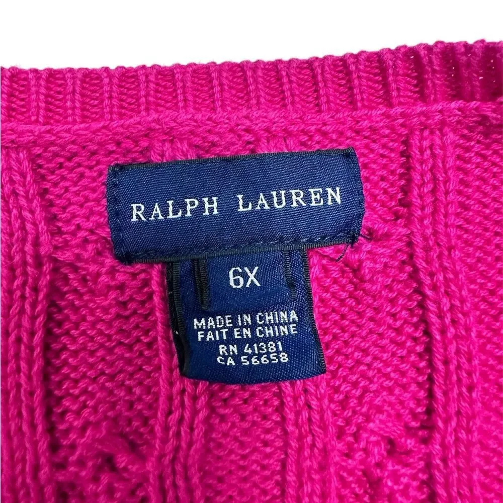 RALPH LAUREN Cable Sweater SIZE‎ 6X